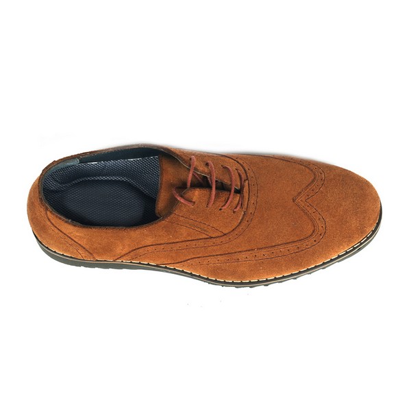 SH2619 +6 Cm Gizli Topuklu Boy Uzatan Hakiki Süet Deri Ayakkabı 3