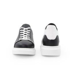 SBB Gizli Topuklu Boy Uzatan Siyah Beyaz Spor Ayakkabı 6